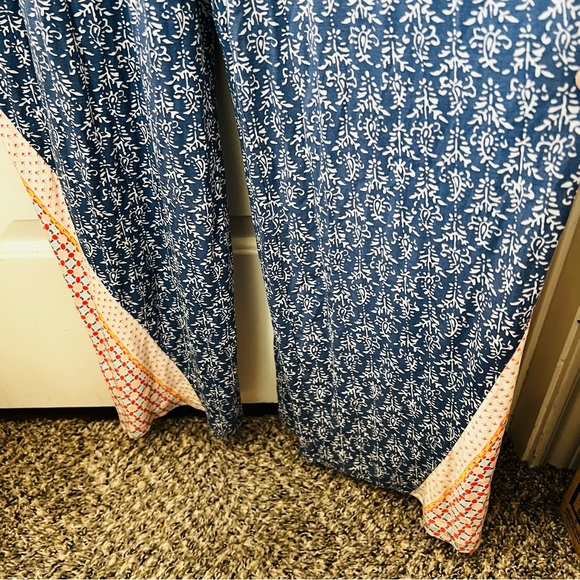 Matilda Jane Blue Colorful Floral Print Lets Go Together Open Road Jumpsuit Maxi - Picture 13 of 14